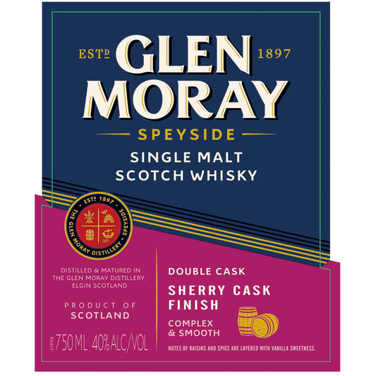 Glen Moray Double Cask Sherry Cask Finish Single Malt Scotch