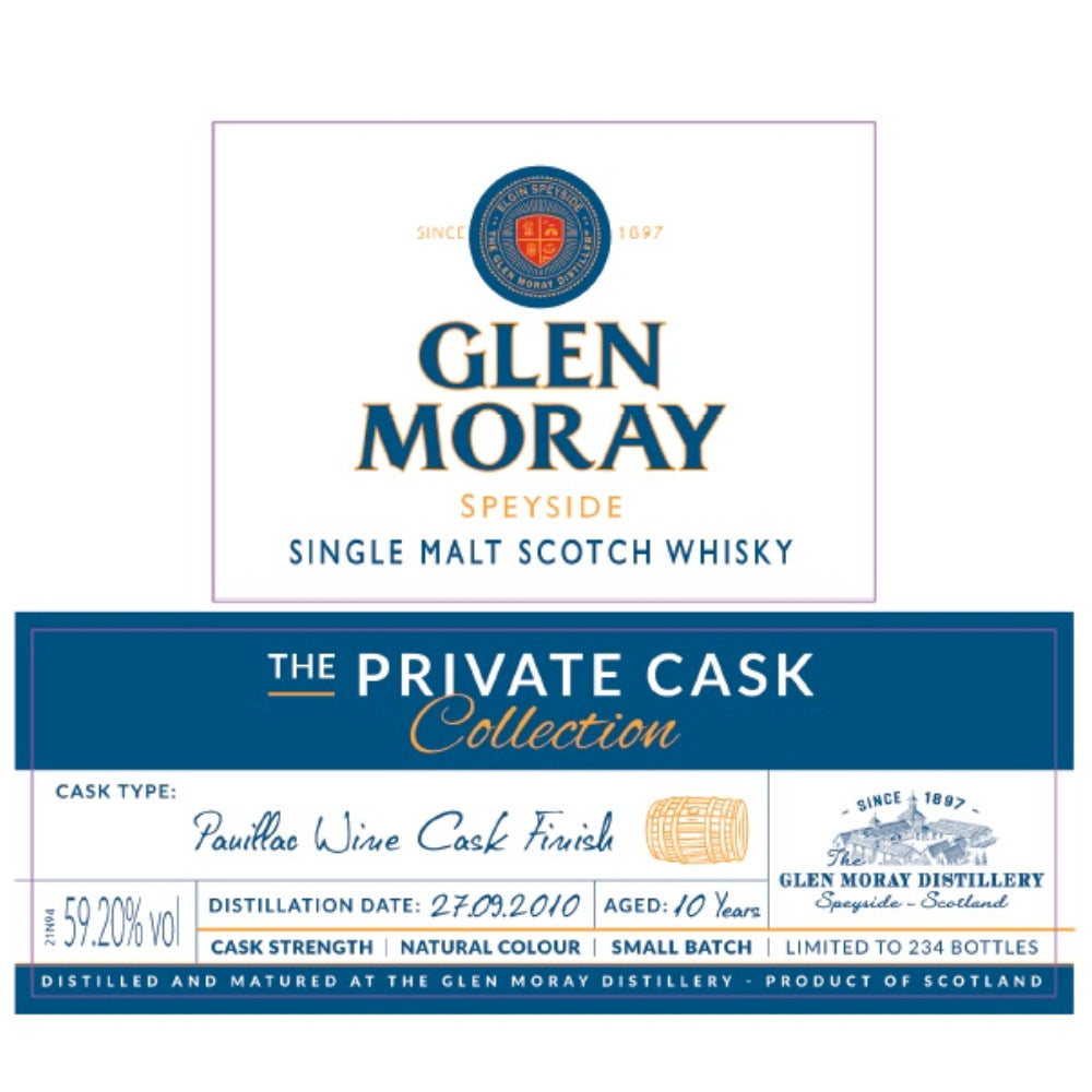 Glen Moray The Private Cask Collection Pauillac Wine Cask Finish