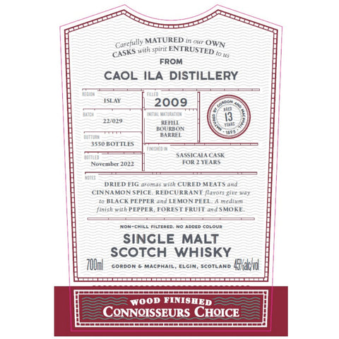 Gordon & MacPhail Caol Ila 13 Year Old Connoisseurs Choice 2009