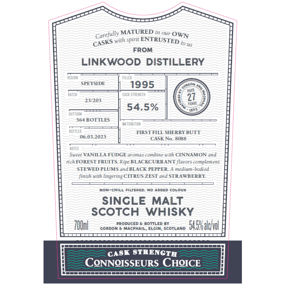 Gordon & MacPhail Linkwood Distillery 27 Year Old Connoisseurs Choice