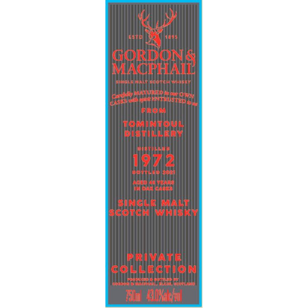 Gordon & Macphail Tomintoul Distillery 48 Year Old Single Malt Scotch