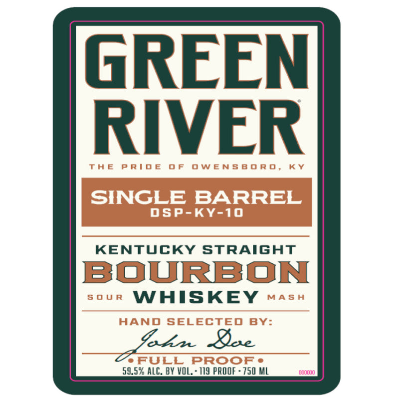 Green River Single Barrel Kentucky Straight Bourbon