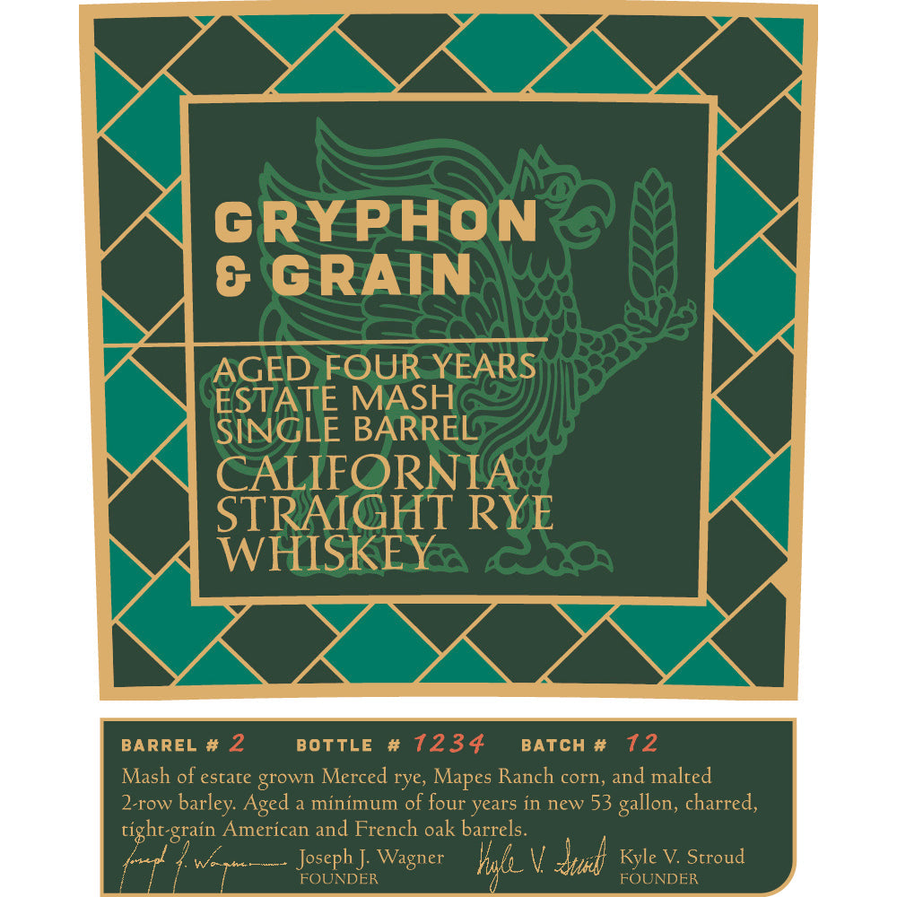 Gryphon & Grain Rye Whiskey Batch #12