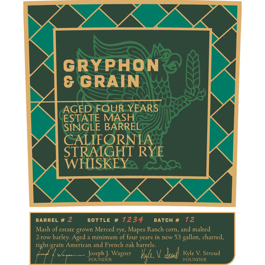 Gryphon & Grain Rye Whiskey Batch #12