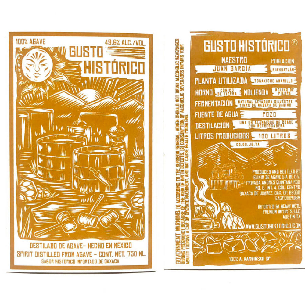 Gusto Histórico Tobaxiche Amarillo Mezcal