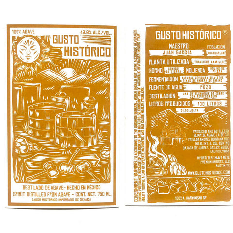 Gusto Histórico Tobaxiche Amarillo Mezcal