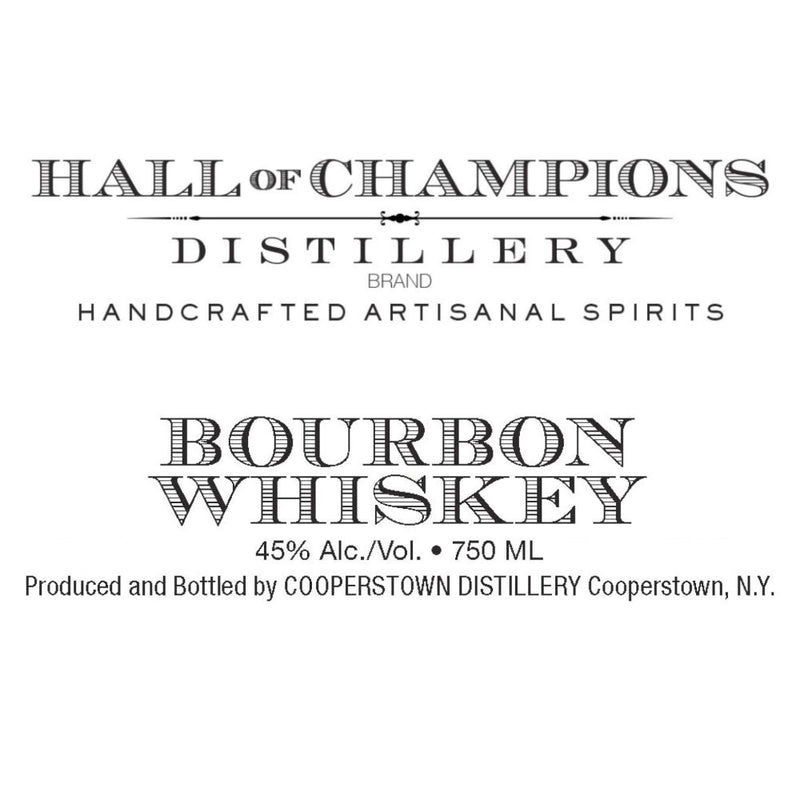 Hall of Champions Distillery Bourbon Whiskey