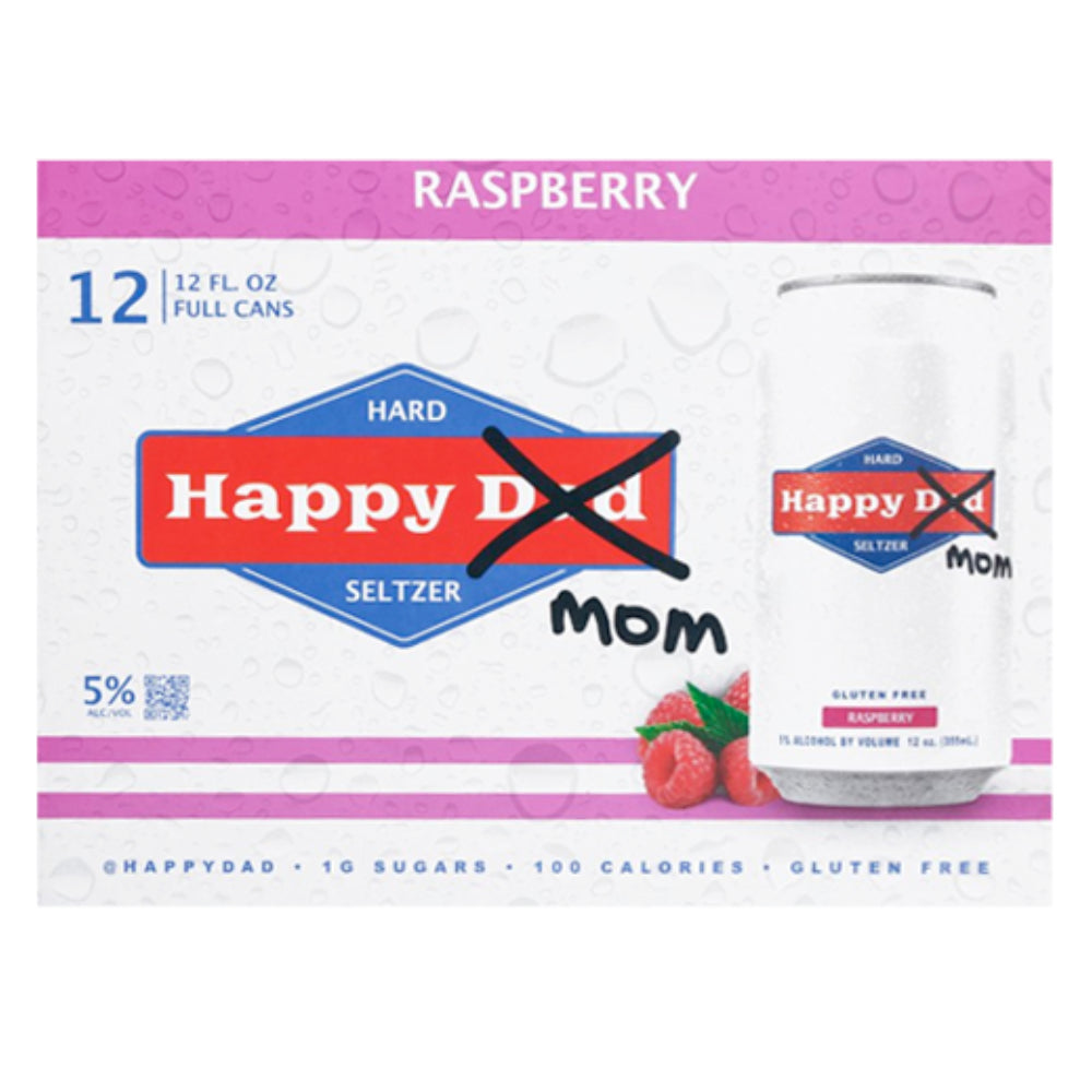 Happy Mom Raspberry Hard Seltzer By Happy Dad 12pk