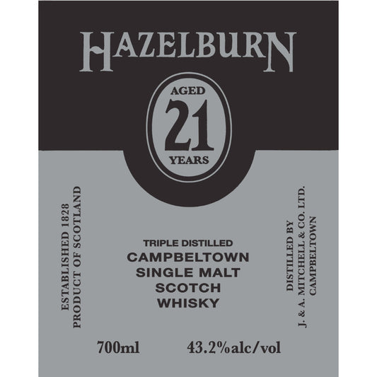 Hazelburn 21 Year Old Single Malt Scotch 2023 Release