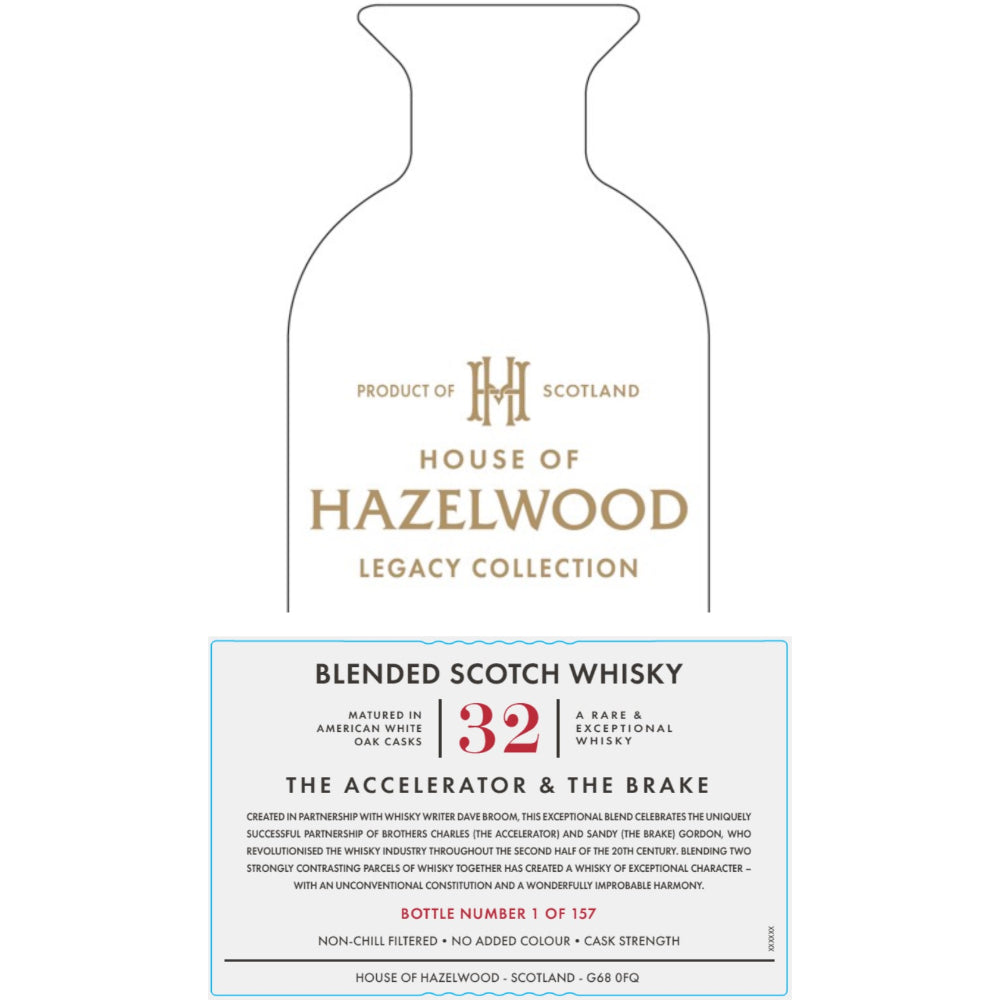 Hazelwood The Accelerator & The Brake 32 Year Old Blended Scotch
