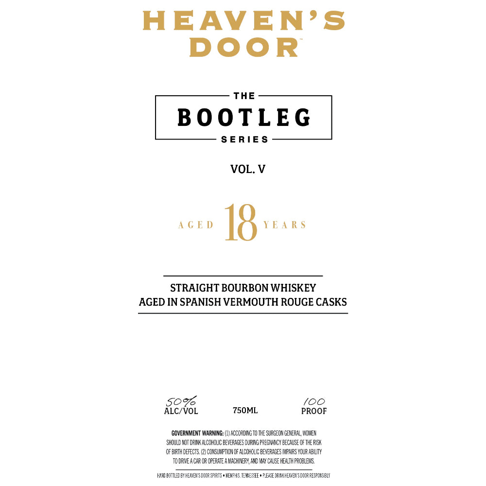 Heaven’s Door The Bootleg Series Vol. V 18 Year Old Spanish Vermouth Rouge Cask