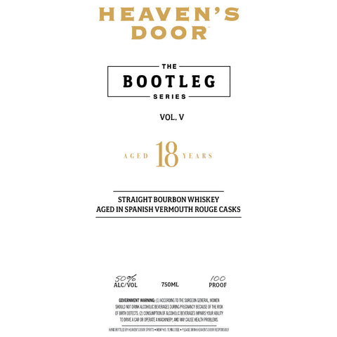 Heaven’s Door The Bootleg Series Vol. V 18 Year Old Spanish Vermouth Rouge Cask