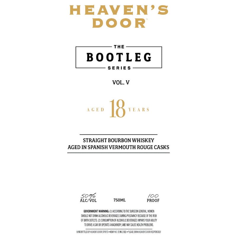 Heaven’s Door The Bootleg Series Vol. V 18 Year Old Spanish Vermouth Rouge Cask
