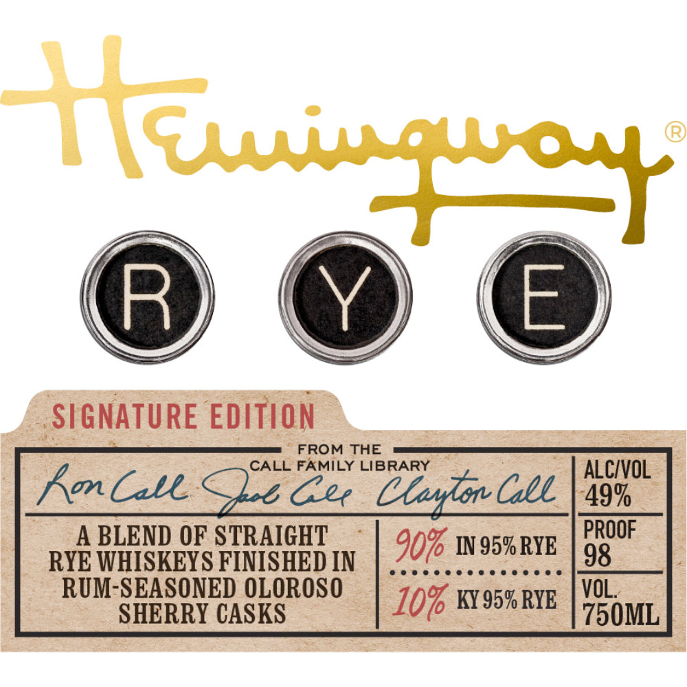 Hemingway Signature Edition Rye Whiskey