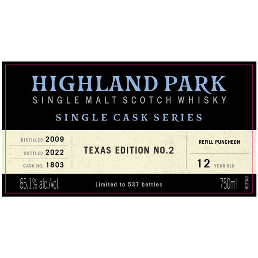 Highland Park Single Cask Series Texas Edition No. 2