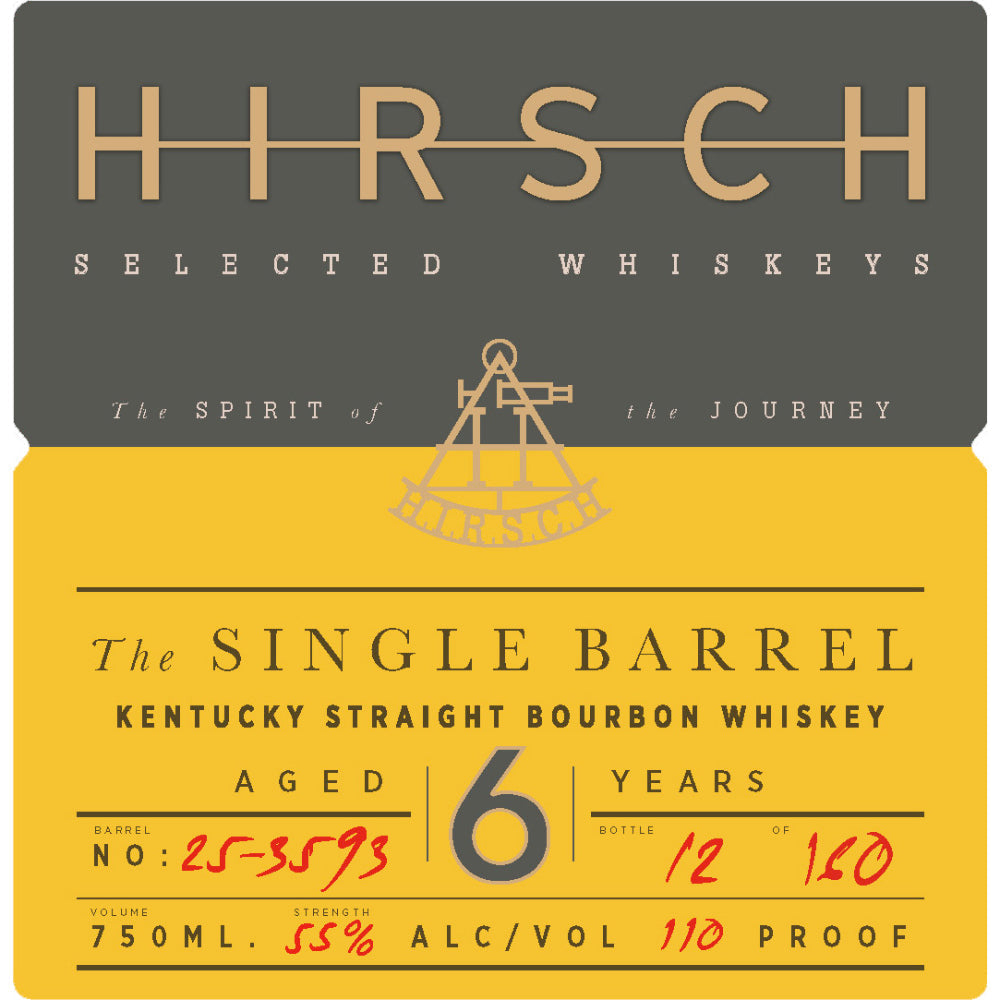 Hirsch The Single Barrel 6 Year Old Bourbon