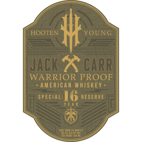 Hooten Young Jack Carr 16 Year Old Special Reserve Warrior Proof American Whiskey