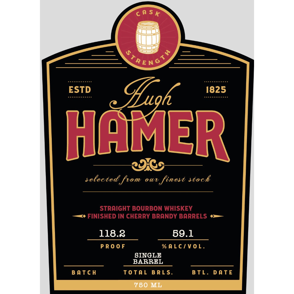 Hugh Hamer Cask Strength Straight Bourbon Finished in Cherry Brandy Barrels