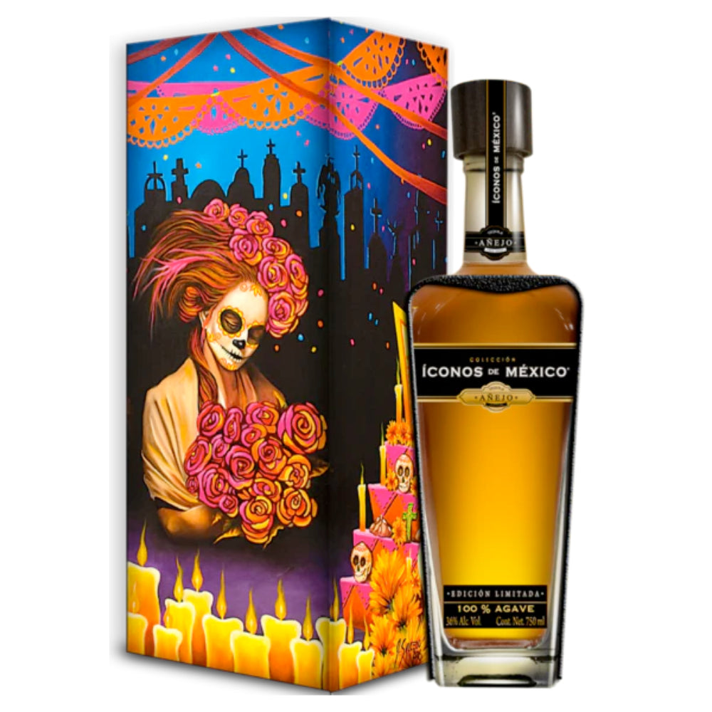 Iconos de Mexico Day of the Dead Wooden Box Añejo