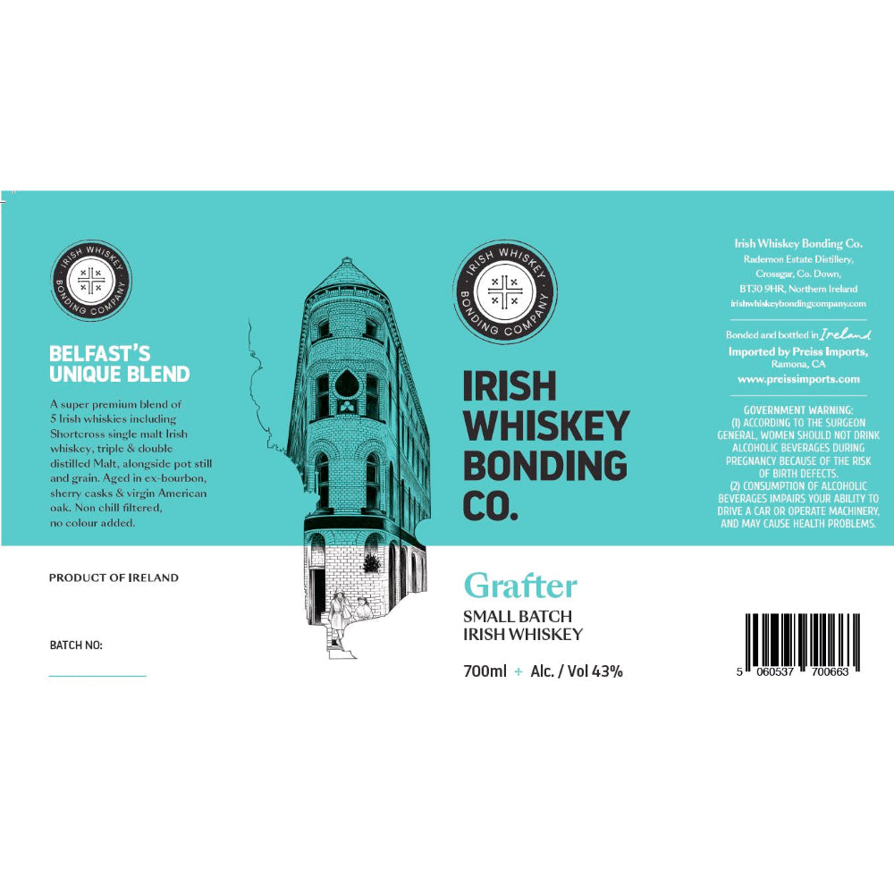 Irish Whiskey Bonding Co. Grafter Irish Whiskey