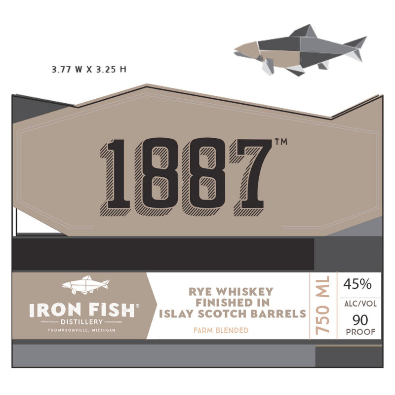 Iron Fish 1887 Rye Whiskey Finished In Islay Scotch Barrels