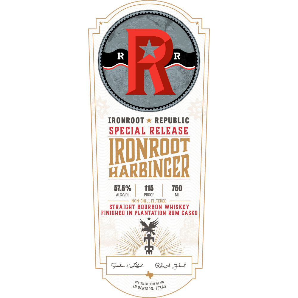 Ironroot Harbinger Bourbon Finished in Plantation Rum Casks