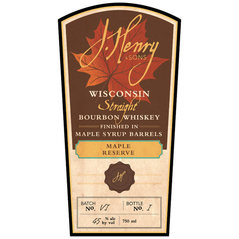 J. Henry Maple Reserve Wisconsin Straight Bourbon