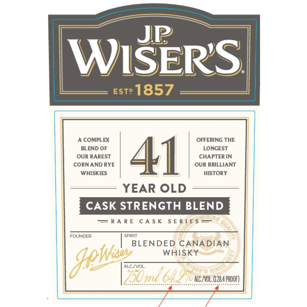 J.P. Wiser’s 41 Year Old Rare Cask Series