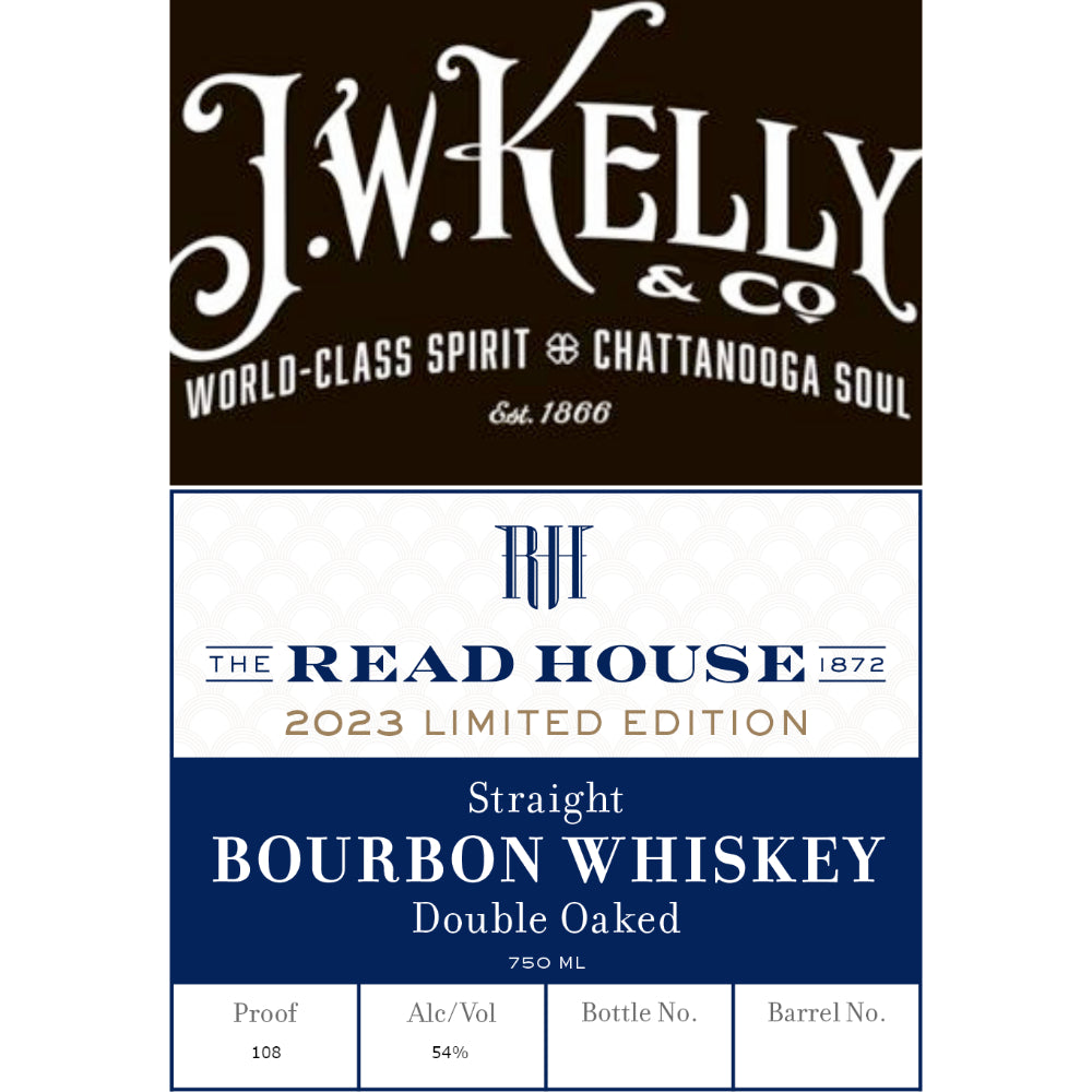J.W. Kelly Read House Straight Bourbon 2023 Limited Edition