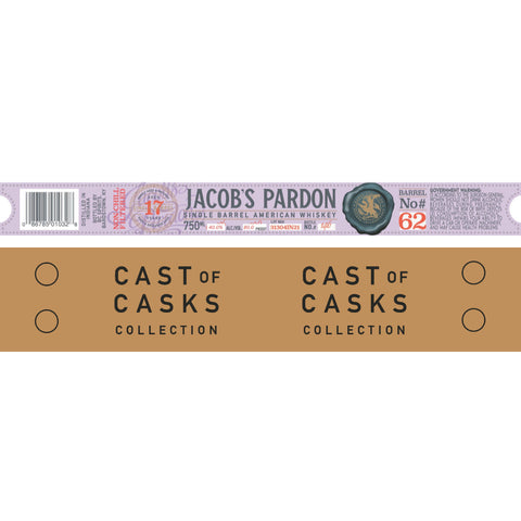 Jacob‘s Pardon Cast of Casks 17 Year Old Barrel No #62