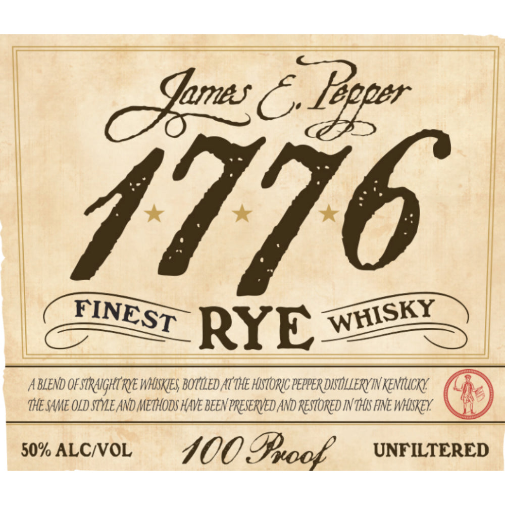 James E. Pepper 1776 Rye Whiskey