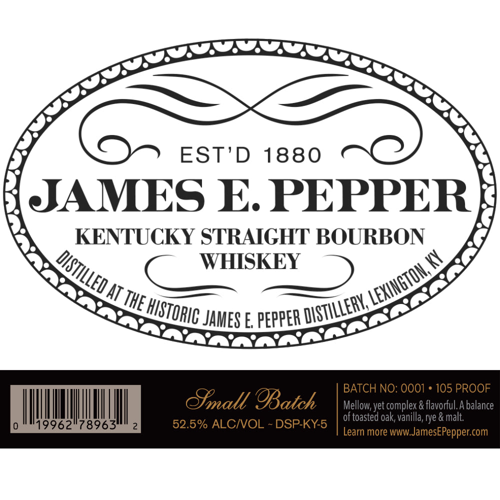 James E. Pepper Small Batch Kentucky Straight Bourbon