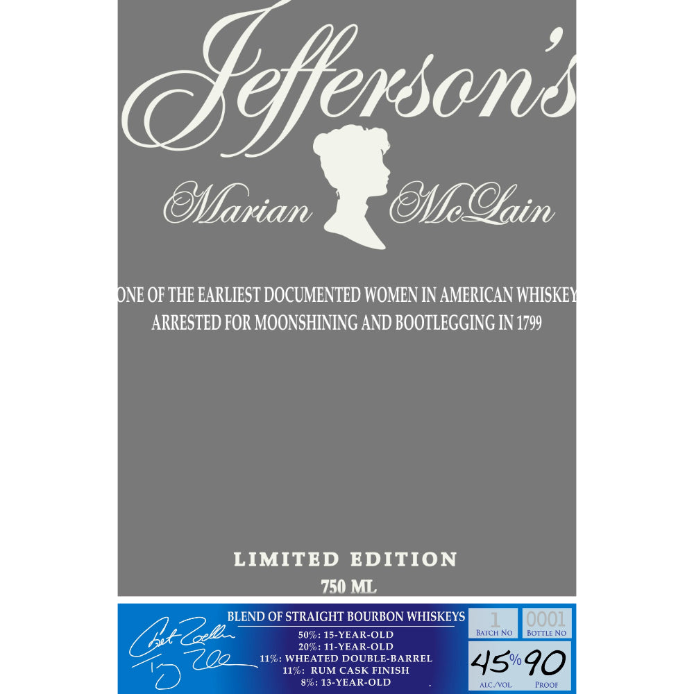 Jefferson’s Marian McLain Blended Bourbon Limited Edition