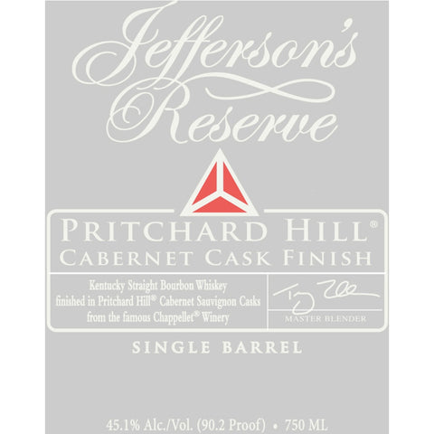 Jefferson's Pritchard Hill Cabernet Cask Finished Single Barrel