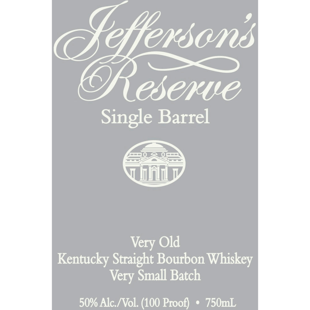 Jefferson's Reserve Very Old Single Barrel Bourbon