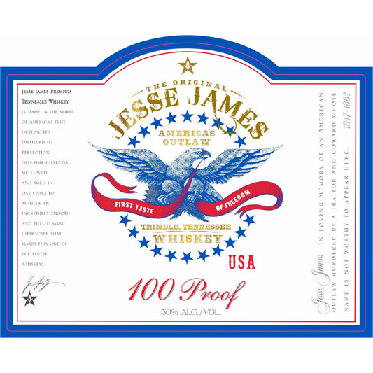 Jesse James 100 Proof Tennessee Whiskey