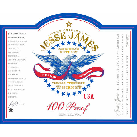 Jesse James 100 Proof Tennessee Whiskey