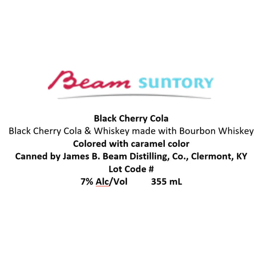 Jim Beam Black Cherry Cola Canned Cocktail