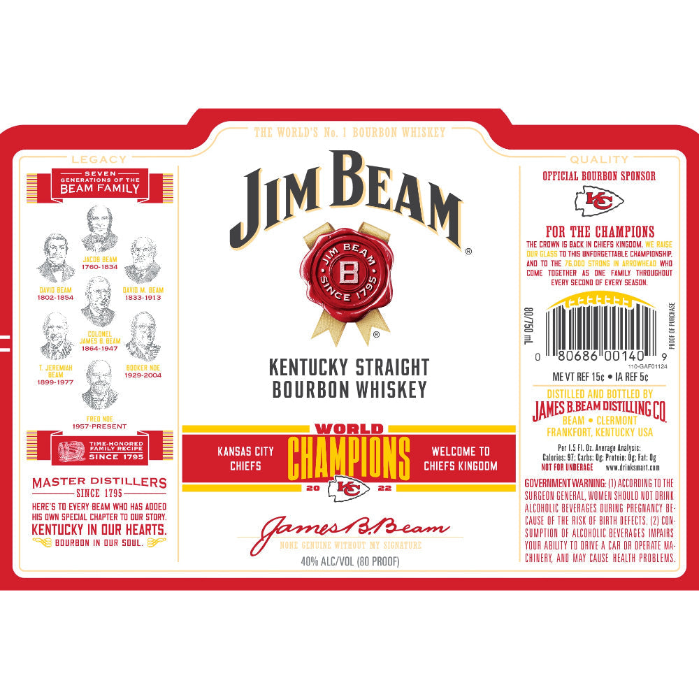 Jim Beam Kansas City Chiefs World Champions Edition