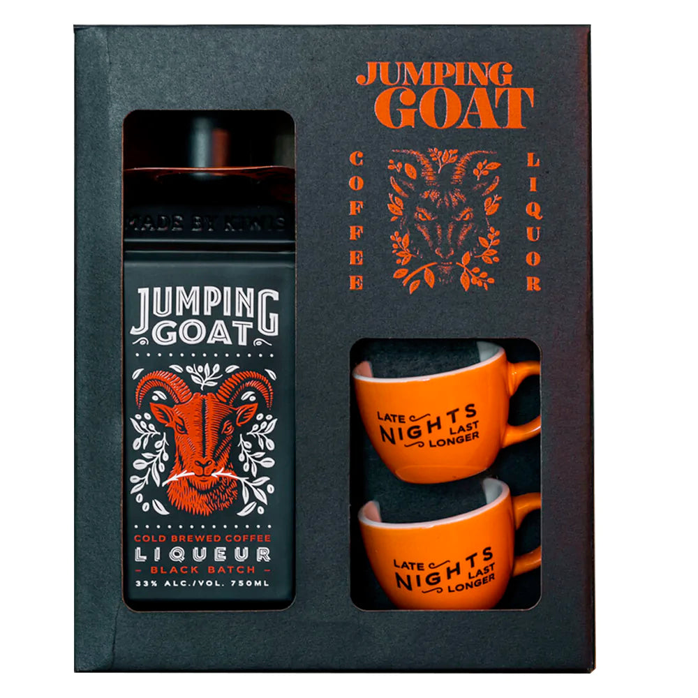 Jumping Goat Cold Brewed Coffee Liqueur Black Batch Gift Set