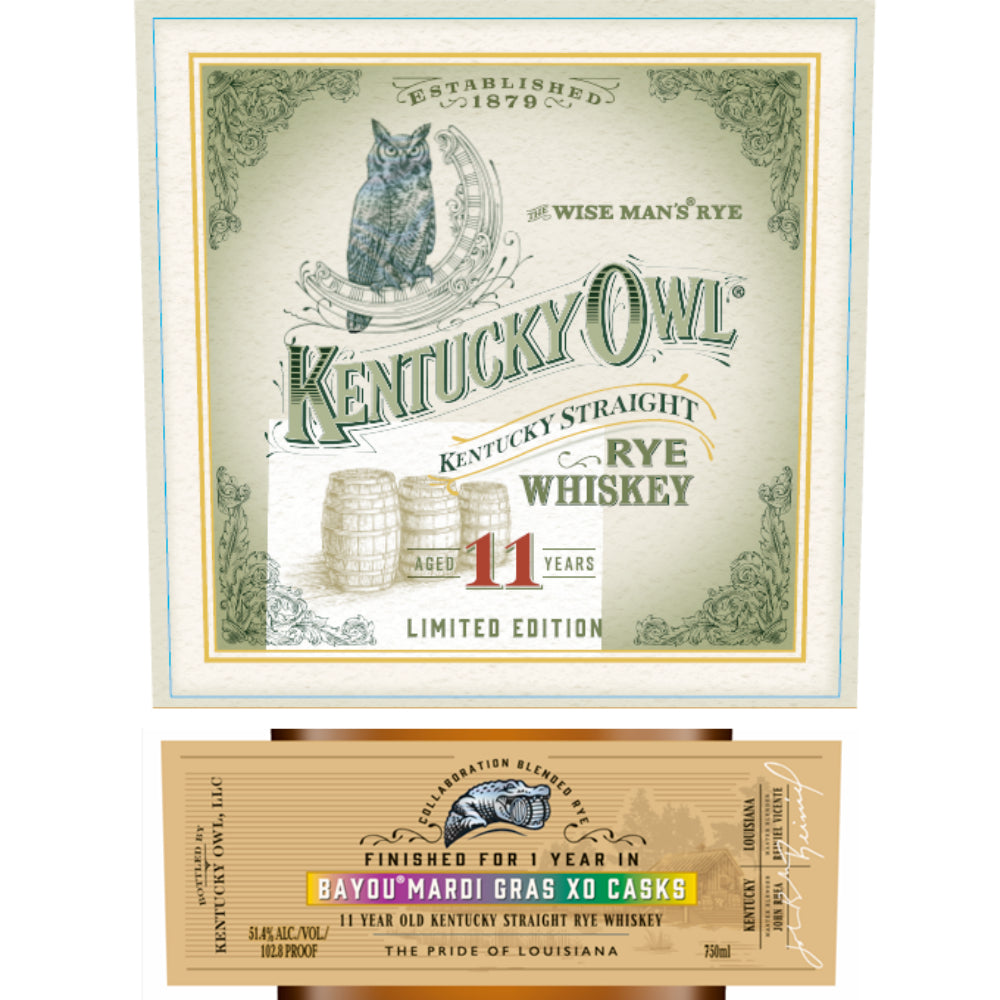 Kentucky Owl Mardi Gras Limited Edition 11 Year Straight Rye