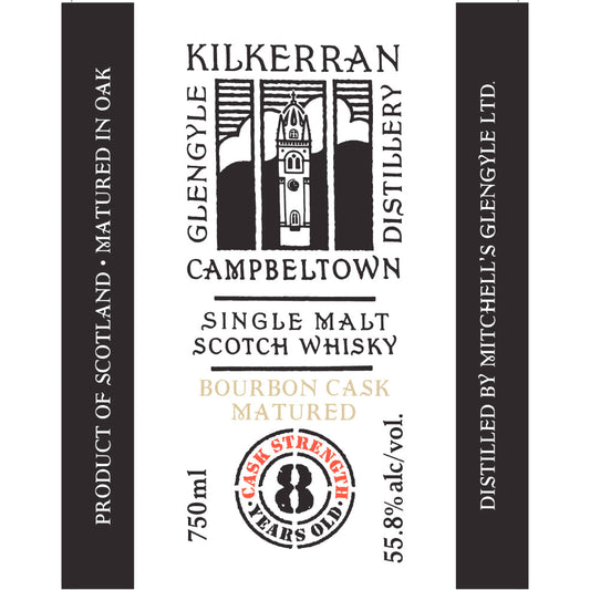 Kilkerran 8 Year Old Cask Strength Bourbon Cask Matured