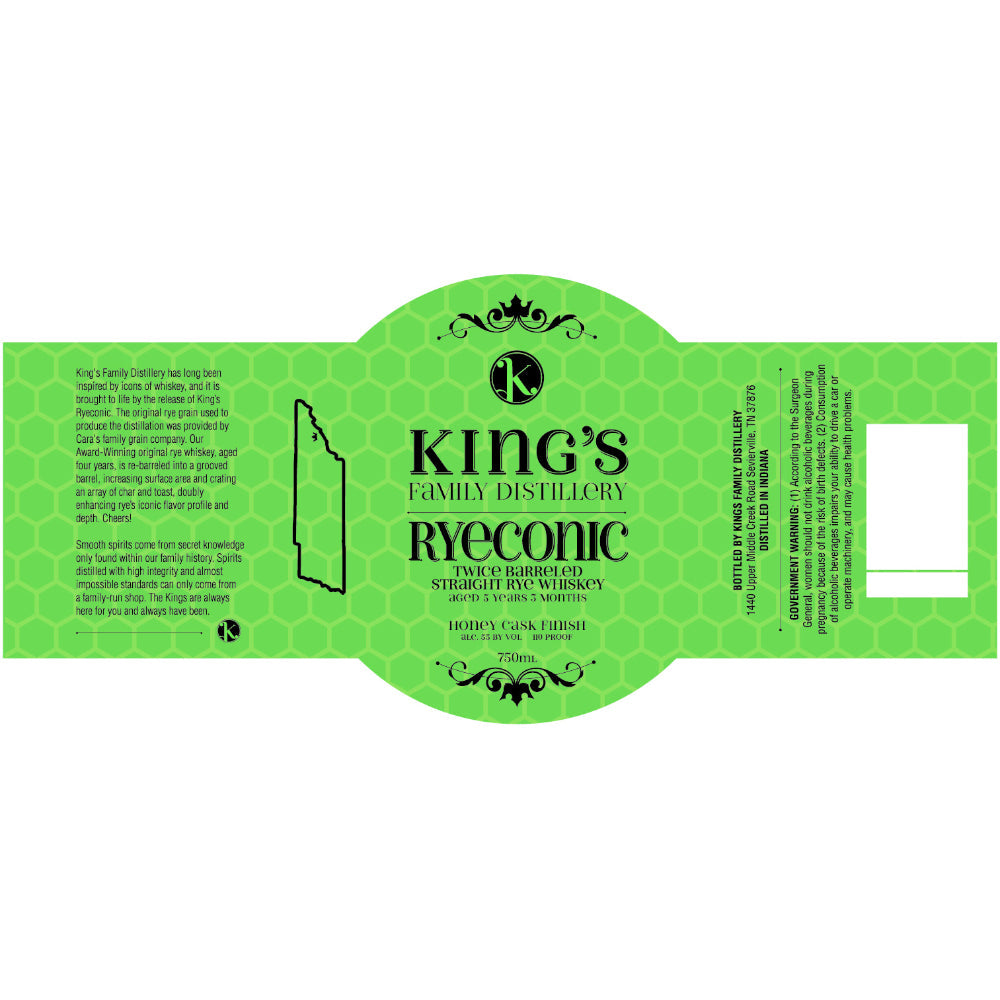 King’s Family Ryeconic Twice Barreled Honey Cask Finished Straight Rye