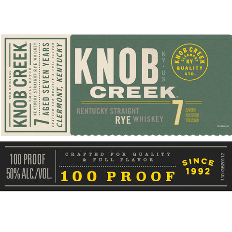 Knob Creek 7 Year Old Kentucky Straight Rye