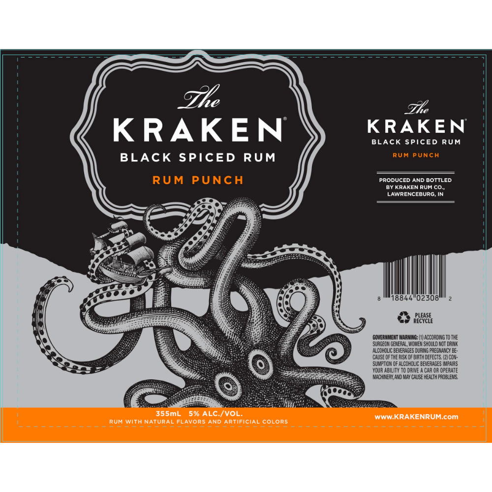 Kraken Black Spiced Rum Punch Cocktail 4PK