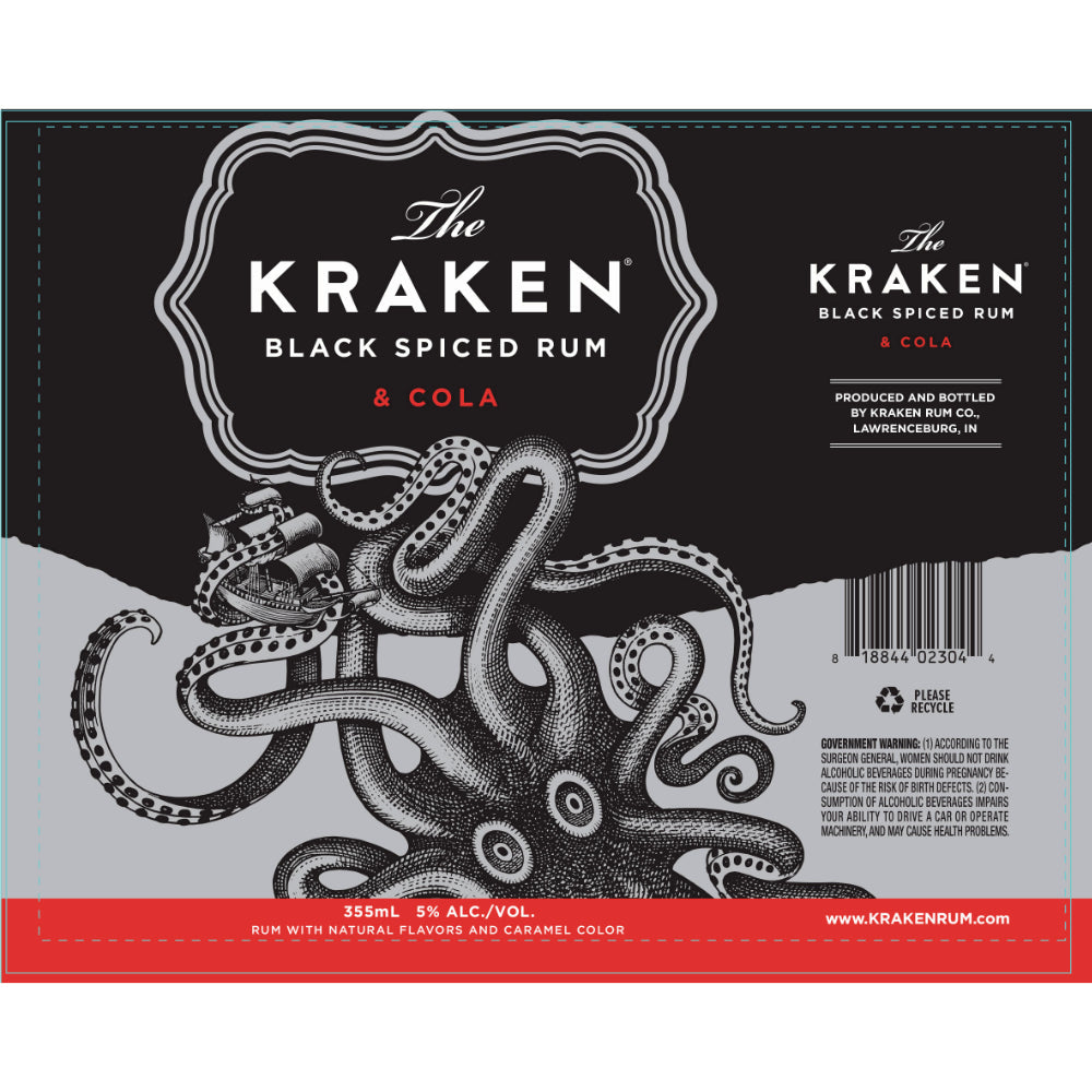 Kraken Black Spiced Rum & Cola Cocktail 4PK