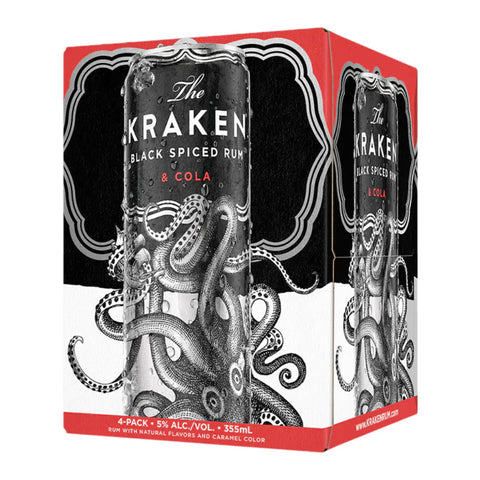 Kraken Black Spiced Rum & Cola Cocktail 4PK