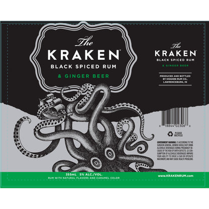 Kraken Black Spiced Rum & Ginger Beer Cocktail 4PK