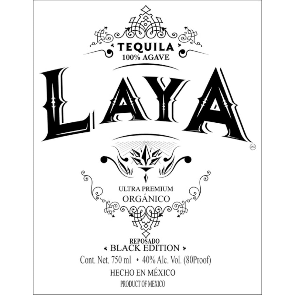 Laya Organic Reposado Tequila Black Edition