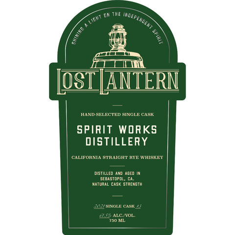 Lost Lantern Spirit Works California Straight Rye